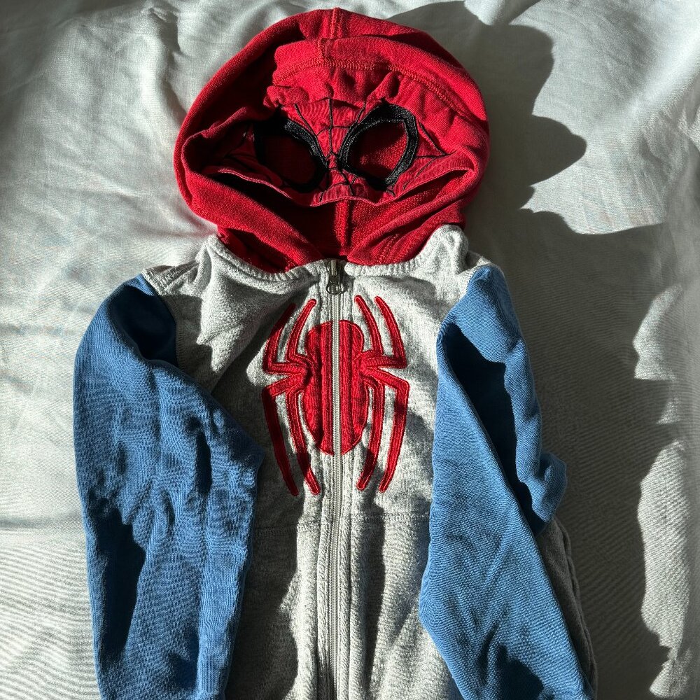 Hanna Andersson Spidey zip up sweatshirt boys 5
